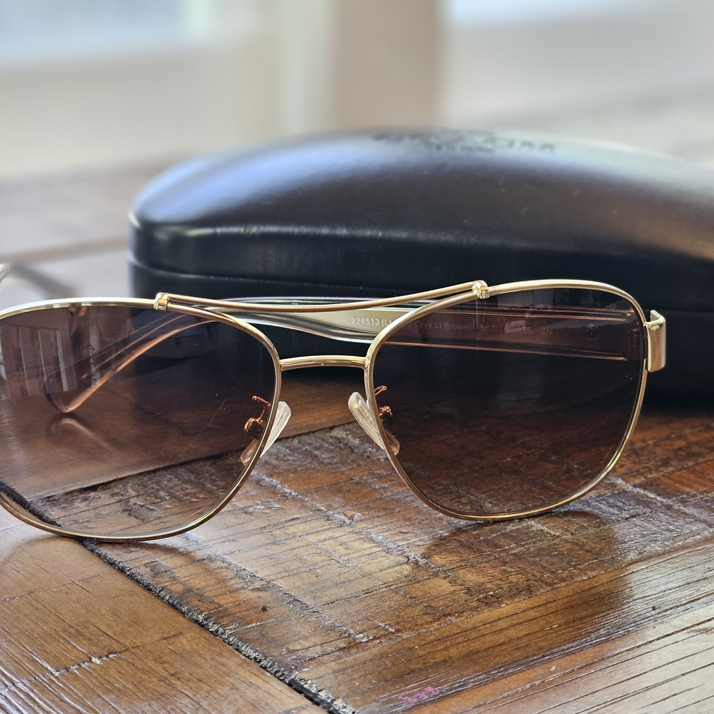 Coach Gold and Brown Women's Glasses